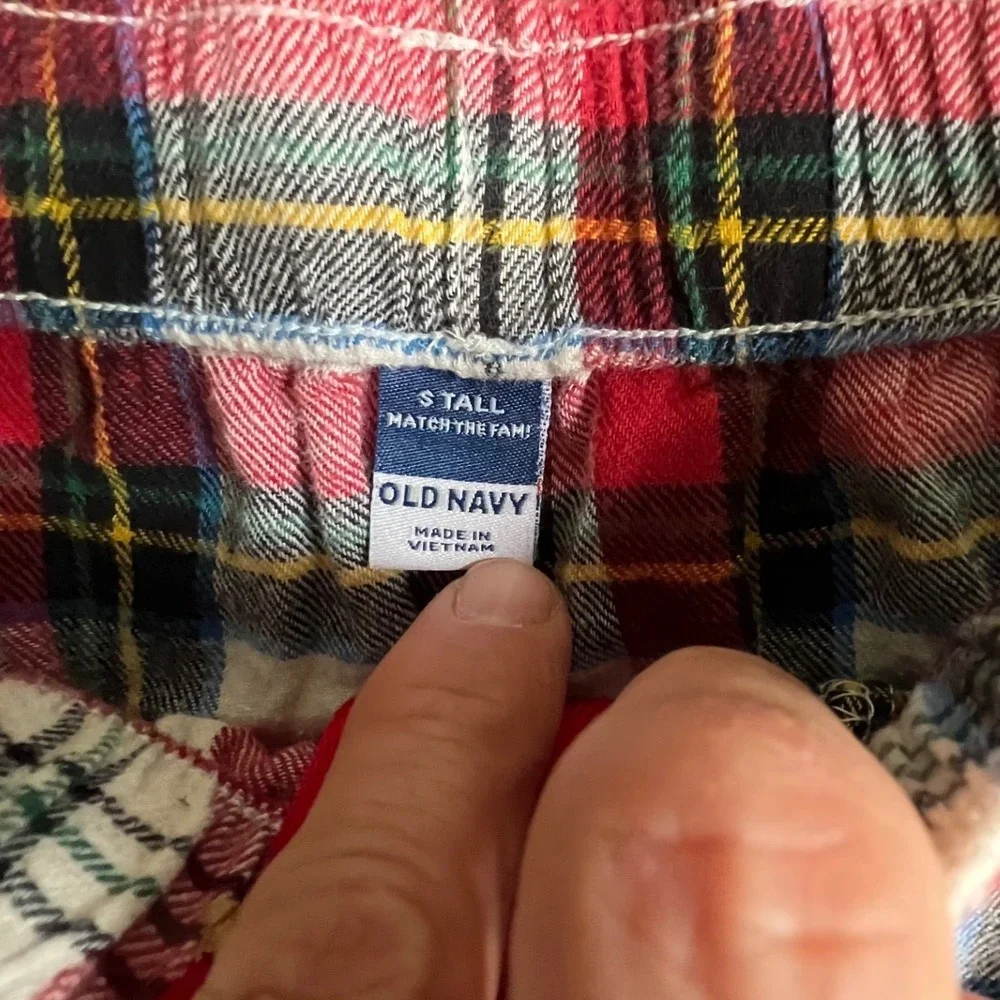 Old Navy Pajama Joggers Womens S Tall Red Plaid Flannel Sleep Pants Loungewear
